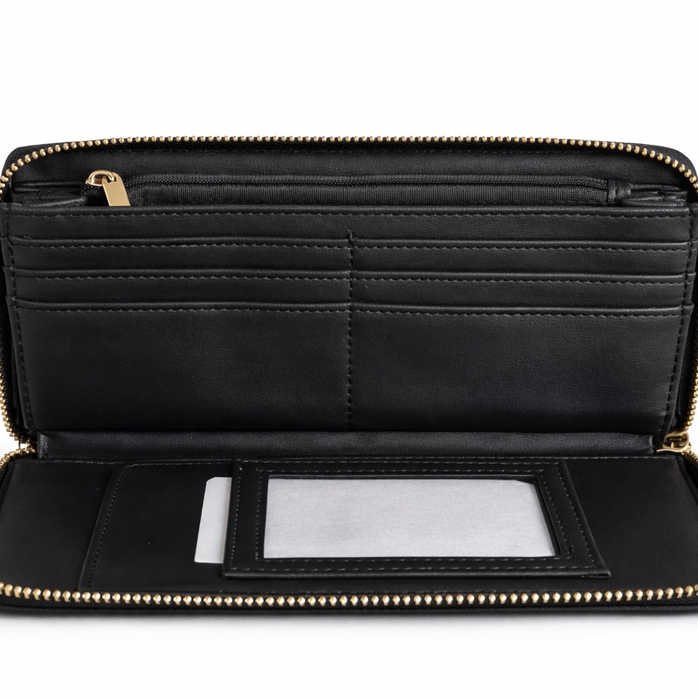 Betsey Johnson Black Wristlet with Floral Embroidery NIB - Picture 3 of 3